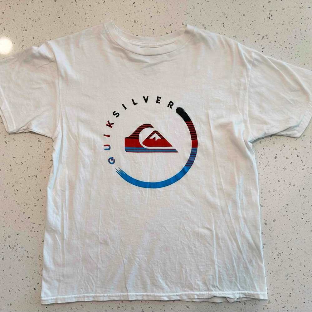 Boys Quiksilver Red, White and Blue Tee